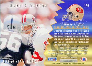 1994 Select #170 Harris Barton Back