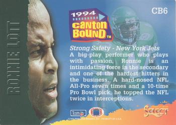 1994 Select - Canton Bound #CB6 Ronnie Lott Back