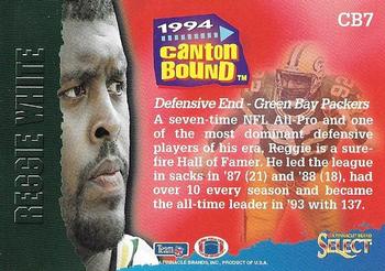 1994 Select - Canton Bound #CB7 Reggie White Back