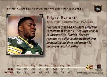 1997 Playoff Absolute Beginnings - Beginnings Bronze Exchange #34 Edgar Bennett Back