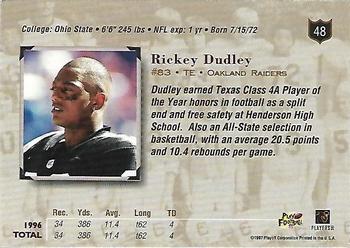 1997 Playoff Absolute Beginnings - Beginnings Bronze Exchange #48 Rickey Dudley Back