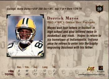 1997 Playoff Absolute Beginnings - Beginnings Bronze Exchange #59 Derrick Mayes Back