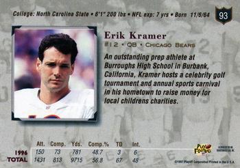 1997 Playoff Absolute Beginnings - Beginnings Bronze Exchange #93 Erik Kramer Back