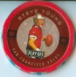 1997 Playoff Absolute Beginnings - Chip Shots Red #107 Steve Young Front