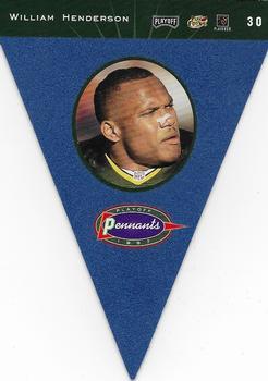 1997 Playoff Absolute Beginnings - Pennants Gold Exchange #30 William Henderson Back