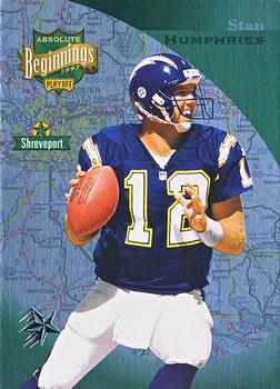 1997 Playoff Absolute Beginnings - Beginnings Silver Exchange #26 Stan Humphries Front