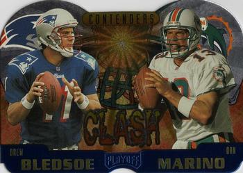 1997 Playoff Contenders - Clash Blue #6 Dan Marino / Drew Bledsoe Front