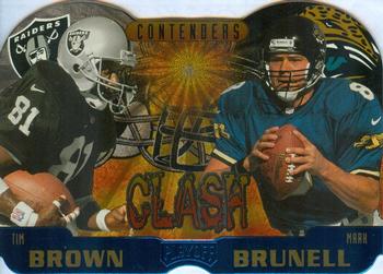 1997 Playoff Contenders - Clash Blue #9 Mark Brunell / Tim Brown Front
