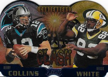 1997 Playoff Contenders - Clash Blue #10 Kerry Collins / Reggie White Front