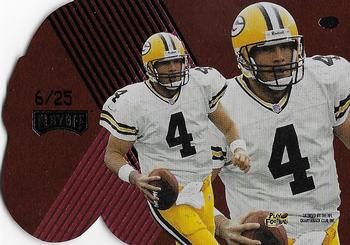 1997 Playoff Contenders - Leather Helmets Die Cut Red #3 Brett Favre Back