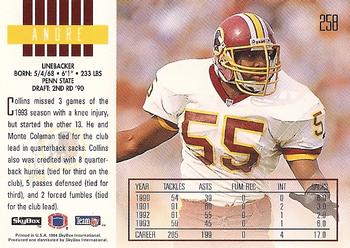 1994 SkyBox Impact #258 Andre Collins Back