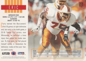 1994 SkyBox Impact #221 Eric Curry Back