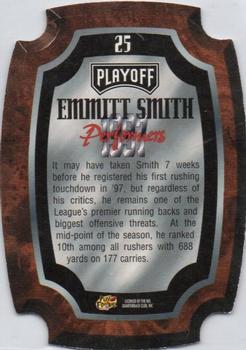 1997 Playoff Contenders - Performer Plaques Blue #25 Emmitt Smith Back