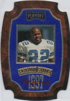 1997 Playoff Contenders - Performer Plaques Blue #25 Emmitt Smith Front
