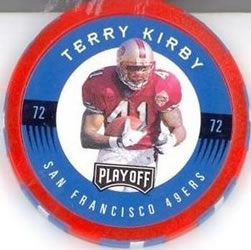 1997 Playoff First & Ten - Chip Shots Red #72 Terry Kirby Front