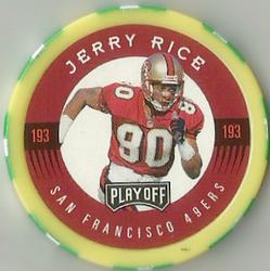 1997 Playoff First & Ten - Chip Shots Yellow #193 Jerry Rice Front