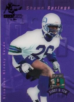 1997 Playoff First & Ten - Kickoff #K182 Shawn Springs Front