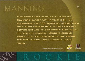 1997 Playoff Zone - Rookies Gold #4 Brian Manning Back