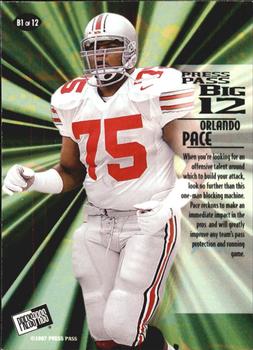 1997 Press Pass - Big 12 #B1 Orlando Pace Back