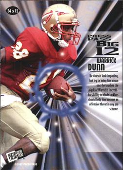 1997 Press Pass - Big 12 #B4 Warrick Dunn Back