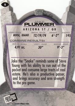 1997 Press Pass - Combine #6 Jake Plummer Back