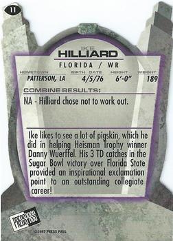 1997 Press Pass - Combine #11 Ike Hilliard Back