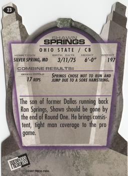 1997 Press Pass - Combine #23 Shawn Springs Back