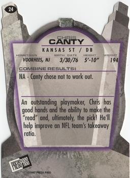 1997 Press Pass - Combine #24 Chris Canty Back
