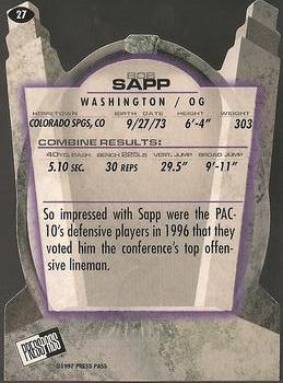 1997 Press Pass - Combine #27 Bob Sapp Back