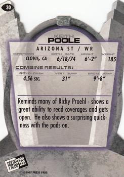 1997 Press Pass - Combine #30 Keith Poole Back