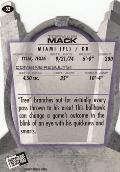 1997 Press Pass - Combine #32 Tremain Mack Back