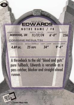 1997 Press Pass - Combine #35 Marc Edwards Back