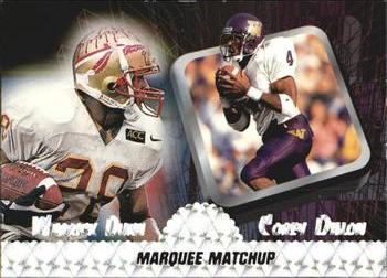 1997 Press Pass - Marquee Matchups #MM2 Warrick Dunn / Corey Dillon Front