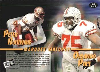 1997 Press Pass - Marquee Matchups #MM6 Peter Boulware / Orlando Pace Back