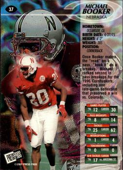 1997 Press Pass - Red Zone #37 Michael Booker Back