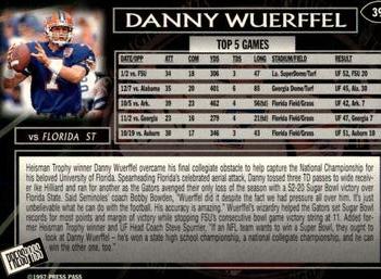 1997 Press Pass - Red Zone #39 Danny Wuerffel Back