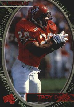 1997 Press Pass - Red Zone #40 Troy Davis Front