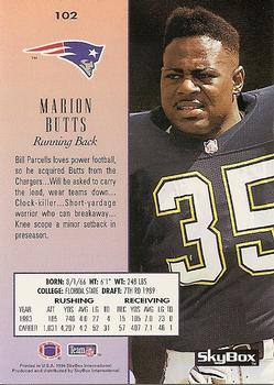 1994 SkyBox Premium #102 Marion Butts Back
