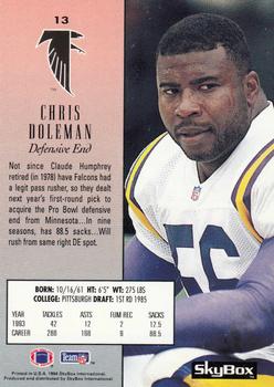 1994 SkyBox Premium #13 Chris Doleman Back