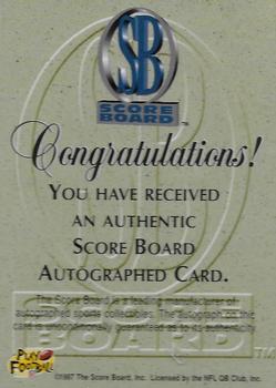 1997 Pro Line - Autographs #NNO Brett Favre Back