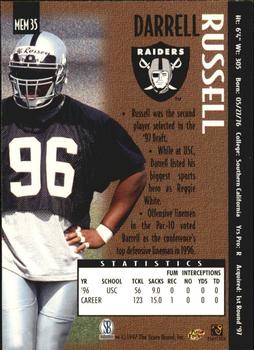 1997 Pro Line Memorabilia #MEM35 Darrell Russell Back