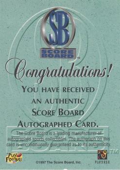 1997 Pro Line Memorabilia - Rookie Autographs #NNO Jim Druckenmiller Back