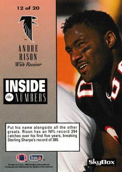 1994 SkyBox Premium - Inside the Numbers #12 Andre Rison Back