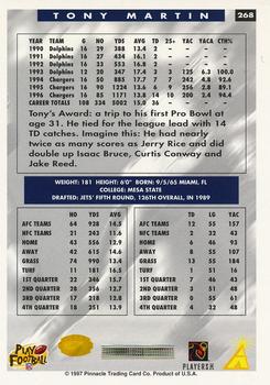 1997 Score Hobby Reserve #268 Tony Martin Back