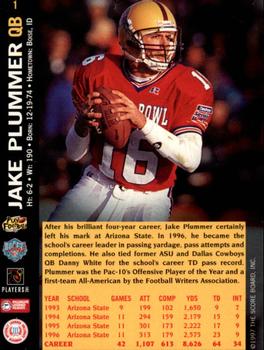 1997 Score Board NFL Rookies #1 Jake Plummer Back