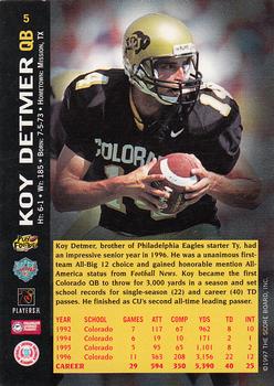 1997 Score Board NFL Rookies #5 Koy Detmer Back
