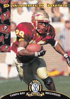 1997 Score Board NFL Rookies #8 Warrick Dunn Front