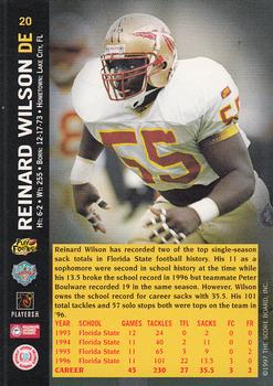 1997 Score Board NFL Rookies #20 Reinard Wilson Back