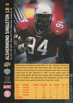 1997 Score Board NFL Rookies #68 Alshermond Singleton Back