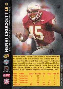 1997 Score Board NFL Rookies #80 Henri Crockett Back